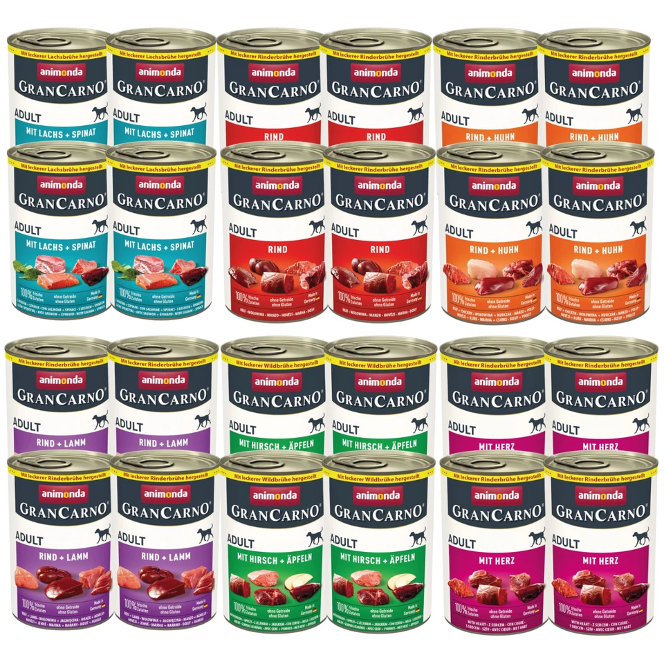 Animonda GranCarno Mix Nassfutter für Hunde 24x400g Fisch und Fleisch - Bild 1 von 1