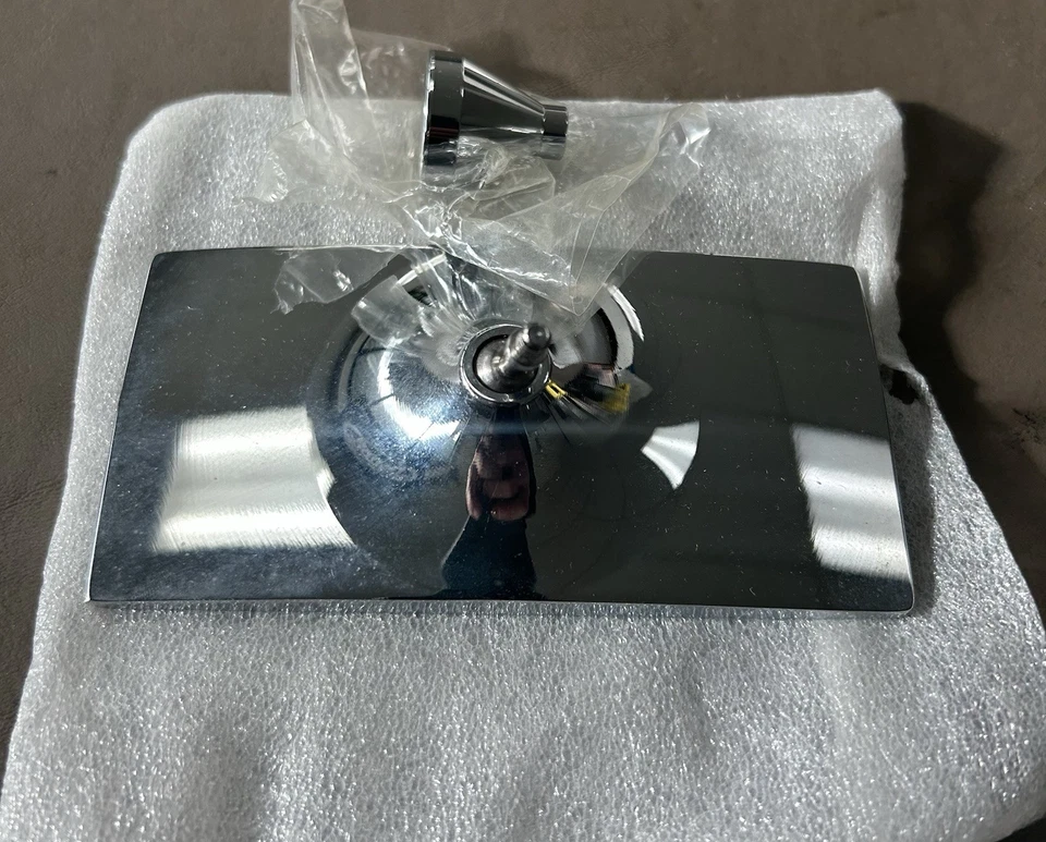 Aluminum Rear View Mirror Chrome Glue On - Image 1 of 4