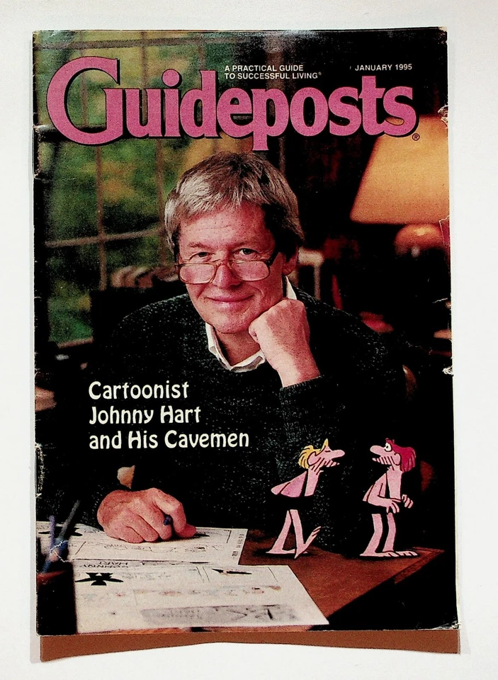 1995 January Guideposts Magazine Cartoonist Johnny Hart & His Cavemen Tornado - Image 1 of 2