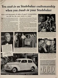 1939 vintage Studebaker print ad. You Cash In On Studebaker Craftsmanship When.. - Picture 1 of 1