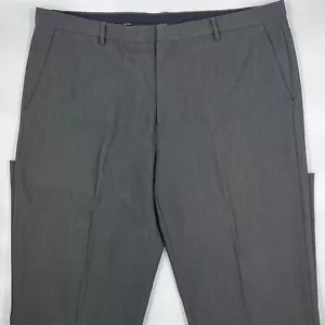 Calvin Klein Mens Gray Dress Pants Size 38/30 Slim Fit Stretch Polyester Blend - Picture 1 of 9