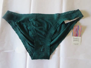 HANKY PANKY #632104 DREAM BRAZILIAN BIKINI PANTY, LARGE, GREEN/IVY, NWT, $29 - Picture 1 of 3