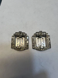 Vinrage KTF Trifari Art Deco Pair Dress Clips -Rare! - Picture 1 of 3