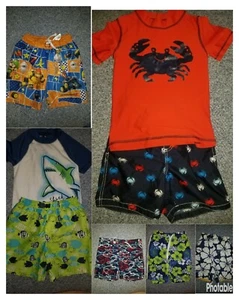 Boy's Bathing Suit Swim Trunks You Choose Pattern Size 4-5-6-7 Small Medium - Picture 1 of 85