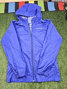 Columbia Boys Nylon Jacket Full Zip Rain Windproof Size Large Color Blue - Picture 1 of 10