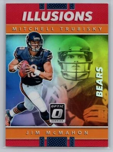 2017 Donruss Optic Jim McMahon / Mitchell Trubisky Illusions Red #/99 #6 - Picture 1 of 2