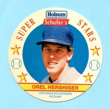 1989 Holsum Super Stars # 18 Orel Hershiser -- Dodgers --Box 312