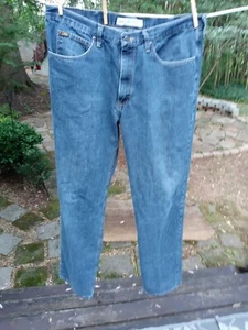 LEE DENIM JEANS Men's 38 Blue Dark Wash Straight Relaxed Fit 2055572 38"x34" - Picture 1 of 6