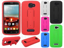Alcatel OneTouch Pop Icon Rubber Hybrid HARD Phone Cover Case Snap Tail STAND