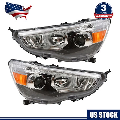 Halogen Headlights Pair Set For 2011-2019 Mitsubishi Outlander Sport Left&Right Foto 1 de 4
