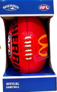 Sherrin AFL Football Red Leather Replica Game Ball Size 5 New - Picture 1 of 3
