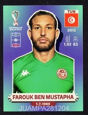 FAROUK BEN MUSTAPHA TUN 4 TUNISIA CROMO STICKER FIFA WORLD CUP QATAR 2022 PANINI