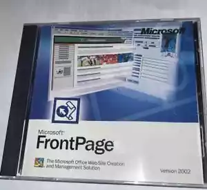 Microsoft FrontPage 2002 CD-ROM w/ Product Key CD-Set X08-01719 - Picture 1 of 1
