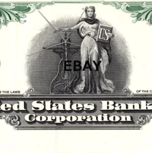 Certificado de acciones 1969 United States Banknote Corporation 100 acciones Edman & Co - Imagen 1 de 3