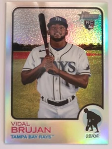 2022 Topps Heritage Silver Refractor Vidal Brujan Rookie Card Tampa Bay Rays 673 - Picture 1 of 3