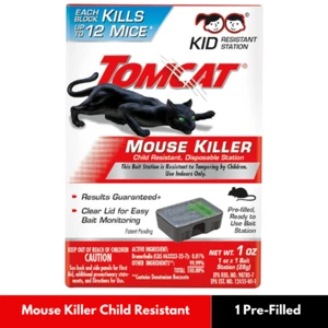 Tomcat Mouse Killer Child Resistant, Disposable Station, 1 Pre-Filled ReadyToUse - Picture 1 of 4