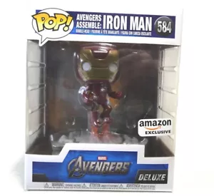 Funko Pop Avengers Assemble Iron Man #584 Amazon Deluxe Vinyl Bobble-Head MIB - Picture 1 of 1