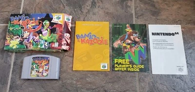 Banjo-Kazooie Nintendo 64 N64 Video Game Complete CIB Manual Box Lot AUTHENTIC ! - Image 1 of 4