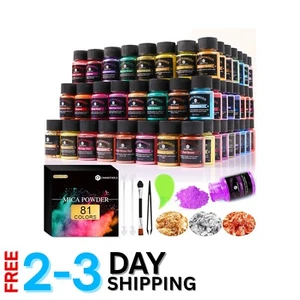 Mica Powder 10g Natural Pigment 81 Colors Cosmetic Art Resin Soap Candle Use - Picture 1 of 8