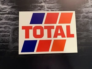 Decorative plate garage TOTAL logo sign year 1980 _50cm x 31cm - Picture 1 of 3