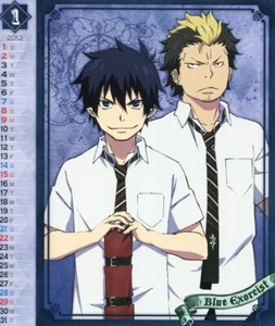 postcard Ao no blue Exorcist anime Okumura Rin Suguro Ryuji - Picture 1 of 1