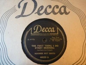 Hoosier Hot Shots 10" 78 rpm - First Thing I Do / When Johnny Brings Lelahani - Picture 1 of 2