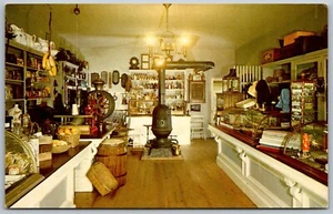 Mailand Ohio 1970 Postkarte Gemischtwarenladen Innenraum Historisches Museum - Bild 1 von 2