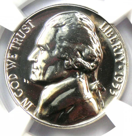 1953 Proof Jefferson Nickel 5C Coin - Certified NGC PR69 (PF69) - $600 Value! Cover
