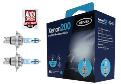 2x RING Xenon 200% Brighter Dipped Headlamp H4 Bulbs for SEAT MII - Image 1 of 4