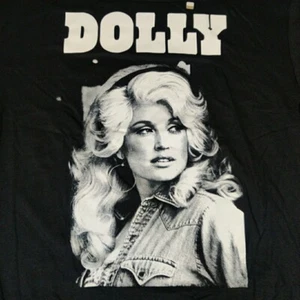 Camisa Dolly Parton Para Hombres XL Negra Manga Corta Informal Cantante de Música Country - Imagen 1 de 7