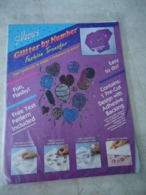Aleene’s Glitter By Number Fashion Transfer Balloons Design 1 Pre-Cut Design - Image 1 of 4