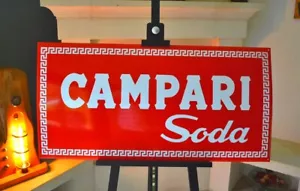Plaque émaillée CAMPARI SODA ++ 1 mètre * 50 cm ++ enamel sign emailschild - Bild 1 von 6