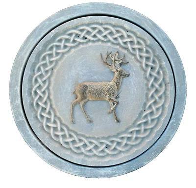 Molde de trampolín celta de ciervo molde de hormigón fundido de plástico 12" x 1,5" de espesor Foto 1 de 4