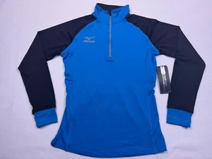 NEU MIZUNO X-Small blau\schwarz DRYLITE ELITE9 PRIME 1/2 REISSVERSCHLUSS PULLOVER OBERTEIL DIVA - Bild 1 von 17