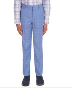 Tommy Hilfiger Boys' Flat-front Dress Pant in Duskie Blue Boys Size 10 NWT - Picture 1 of 1