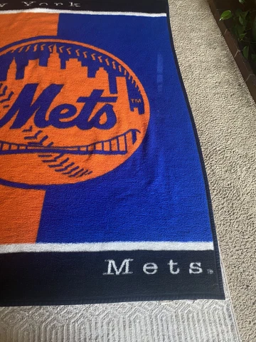 Biederlack New York Mets Blue And Orange Blanket 78x57 Genuine MLB Merchandise Cover