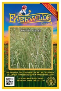 1 Oz Switch Grass Native Grass Seeds - Everwilde Farms Mylar Seed Packet - Picture 1 of 3