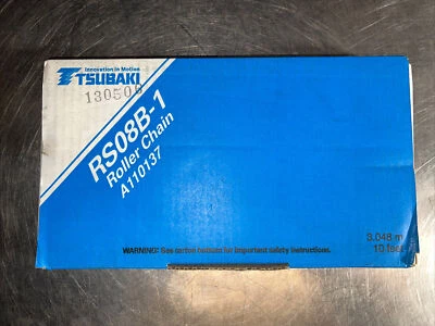 NOS Surplus Tsubaki RS08B-1 Roller Conveyor Chain 10 feet 3.048m - Image 1 of 2