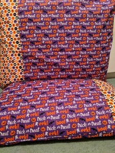  Halloween trick or treat pattern 100% new Cotton handmade Pillowcase one pair - Picture 1 of 4