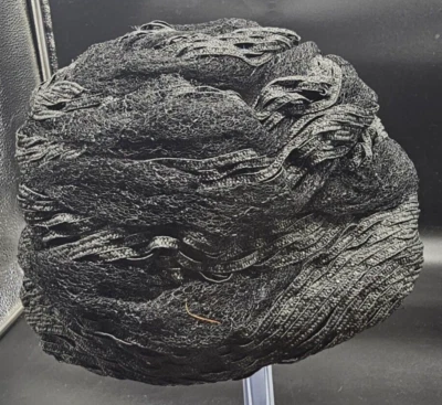 Schiaparelli Paris Black Shimmer No Brim Hat Derby, Wedding, Funeral - Image 1 of 4