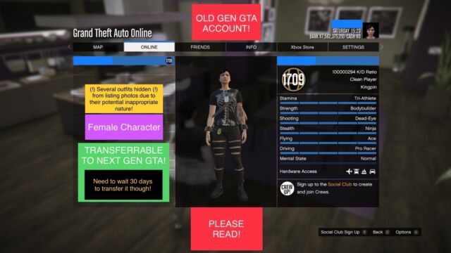 Gta 5 Xbox One Mod 16.6 Trillion Rank 7981 (24/7 INSTANT AUTOMATIC  DELIVERY)