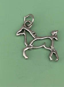 .925 Pferd Umriss Sterling Silber Schmuck Charm #Western #Pferd - Bild 1 von 3