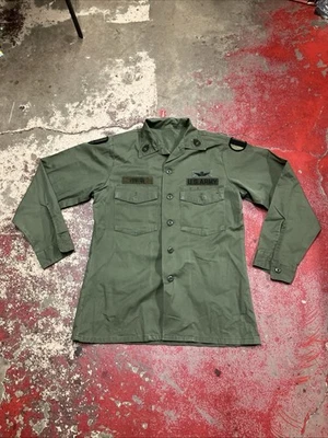 Vintage US Military Shirt Mens M Green Utility Surplus OG 507 Lot 36 - Image 1 of 4