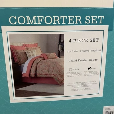 Juego de edredón Waverly 4 piezas King Grand Estate - Rouge Foto 1 de 4