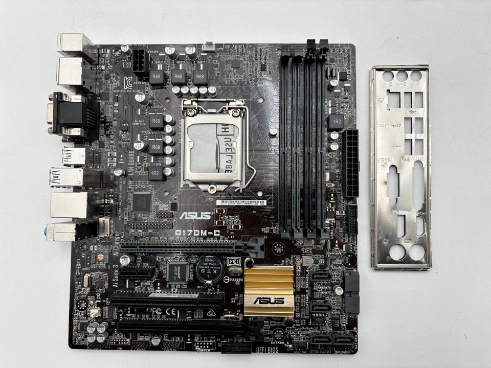 Asus Q170M-C LGA1151 DDR4 Micro ATX Motherboard HDMI DP VGA DVI  w/ IO Shield - - Image 1 of 1