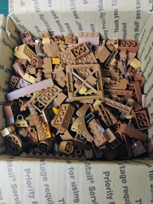 3 pounds of Lego bricks -  brown from various sets - Image 1 of 2