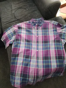 Polo Ralph Lauren Herren Gr. XL rosa lila kariert Button Down Hemd - Bild 1 von 4