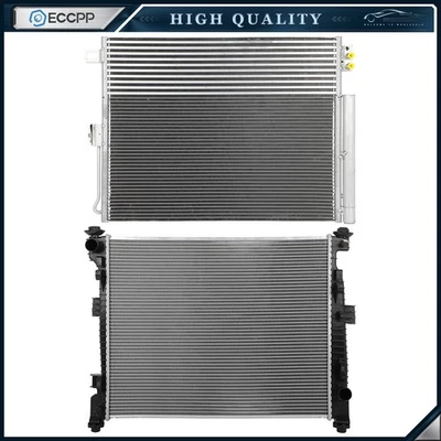Aluminum Radiator & AC Condenser Cooling Kit For 2016 Jeep Grand Cherokee Foto 1 de 4