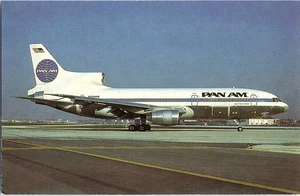 Pan Am Lockheed L-1011 TriStar 500 Chrome Postcard - Picture 1 of 2