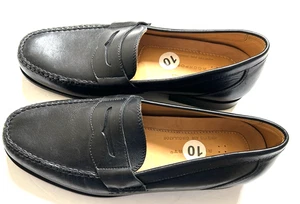 Rockport Modell 23051 Schwarz Leder Brandneu Herren Größe 10M Penny Loafer Schuhe - Bild 1 von 16